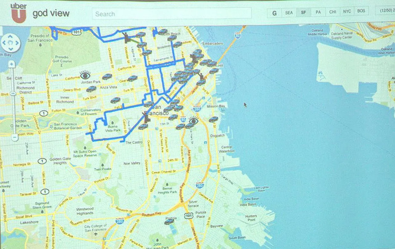 Uber God View reference